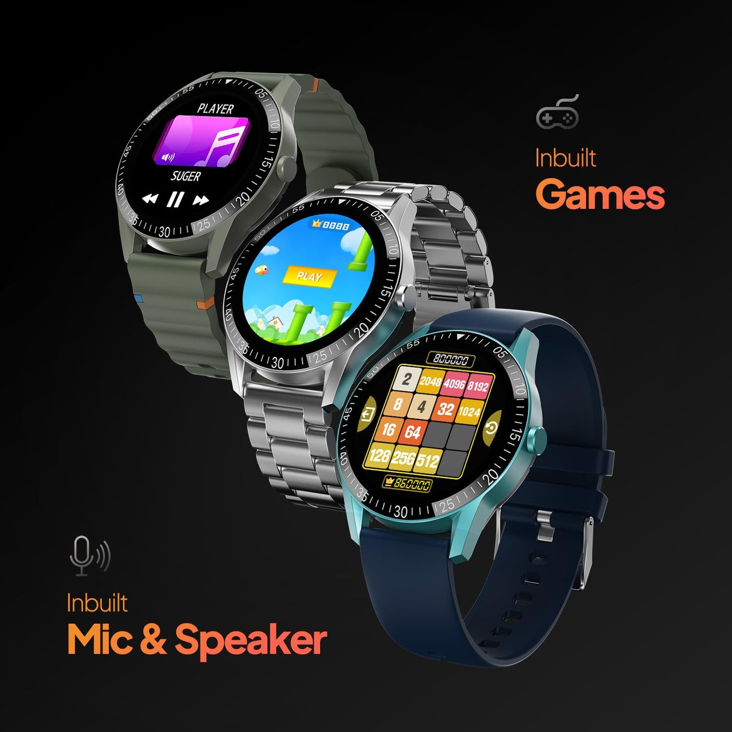 Fire-Boltt Talk Bluetooth Calling Smartwatch, 1.39" TFT Display with Dual Button, Hands On Voice Assistance, 120 Sports Modes, in Built Mic & Speaker (Talk, Blue)