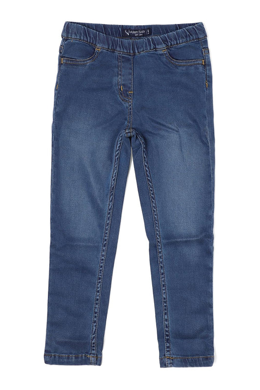 Allen Solly Girl's Regular Pants (AGDNCJEFY07015_Navy_7-8 Years)