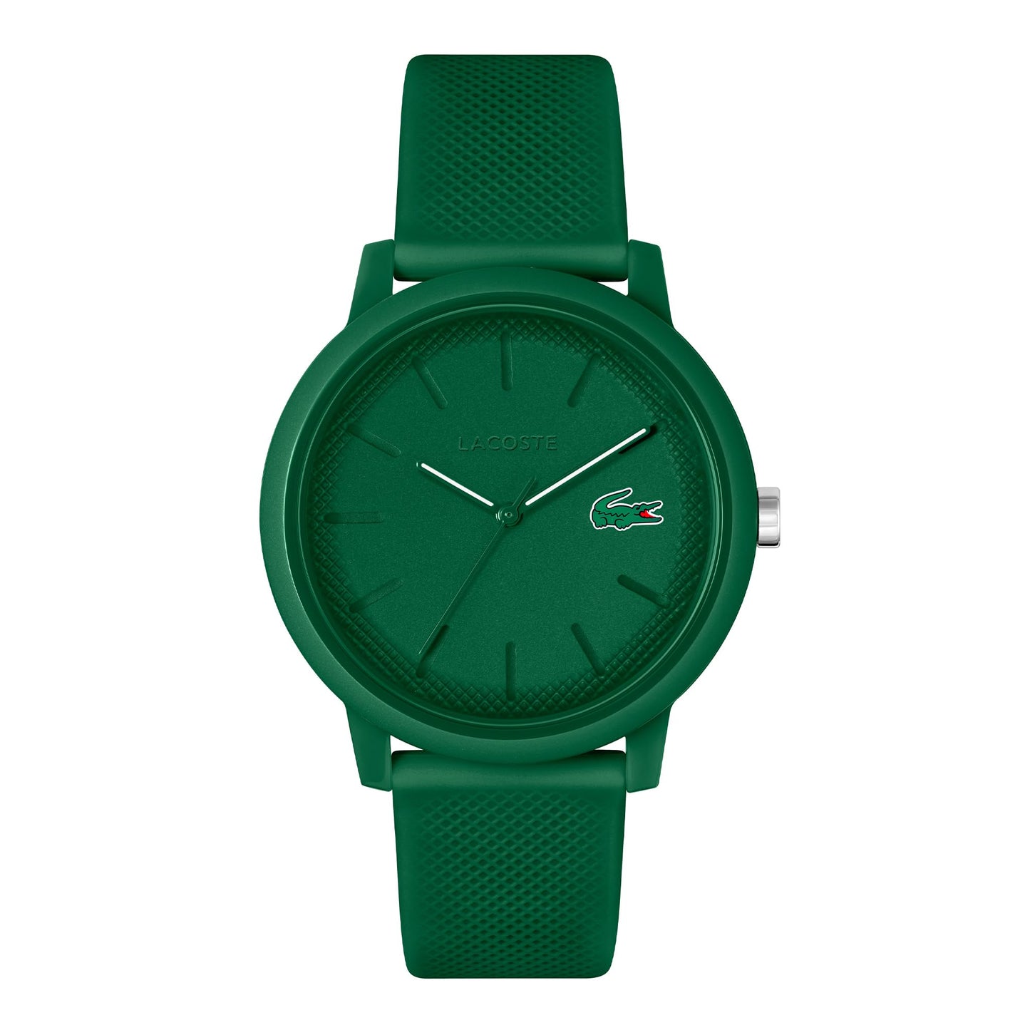 Lacoste Lacoste.12.12 Qtz Basic Green Round Dial Men's Watch|Green Silicone Material|Multi Color Band - 2011170