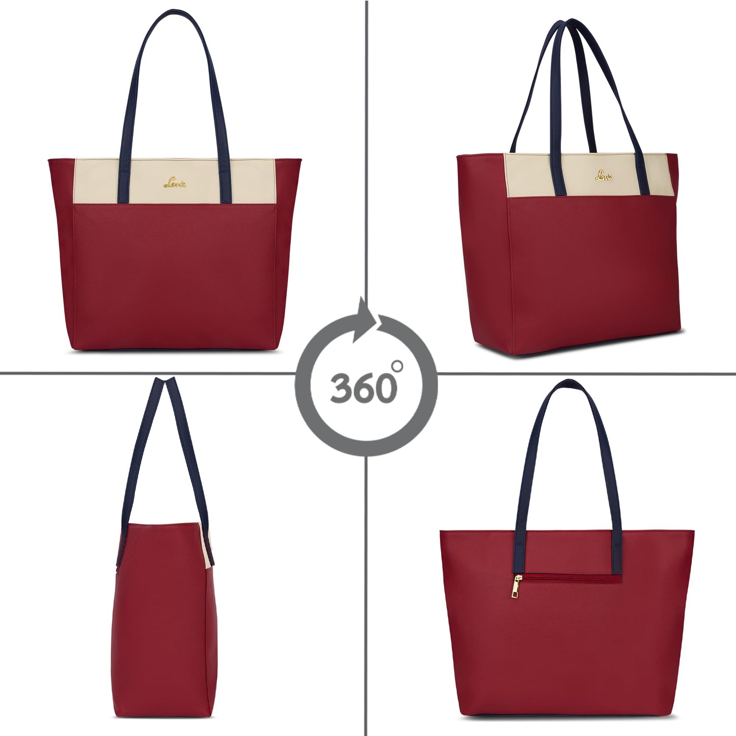 Lavie Women's Eliana Colourblock Tote Bag for Women | Tote Handbag for Work | Ladies purse | Stylish Shoulder Bag | Gift for Women