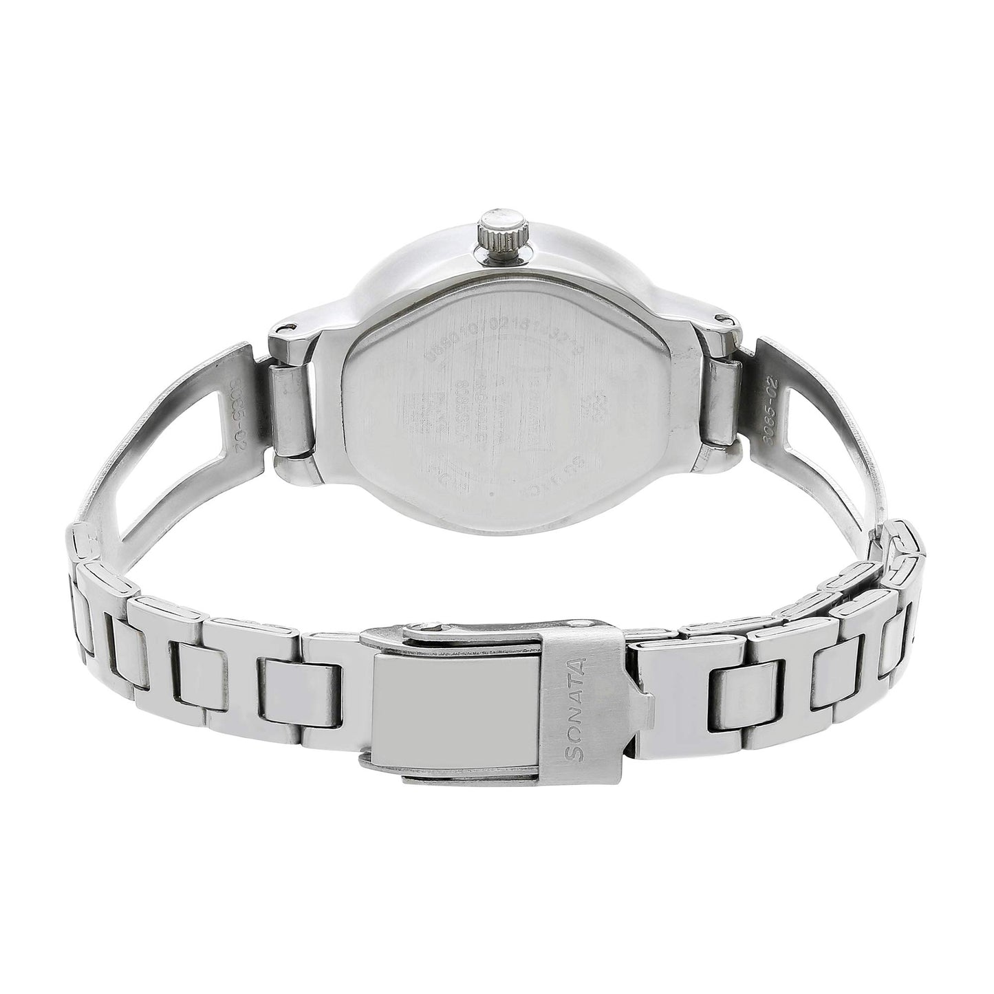 Sonata Pankh Silver Dial Women Analog Watch With Stainless Steel Strap-NS8085SM02