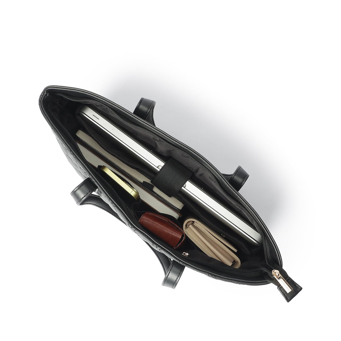 Fastrack Quilttote | Quilted Faux-Leather Laptop Tote For Women | 14-Inch Laptop Compatible Office & Casual Carry