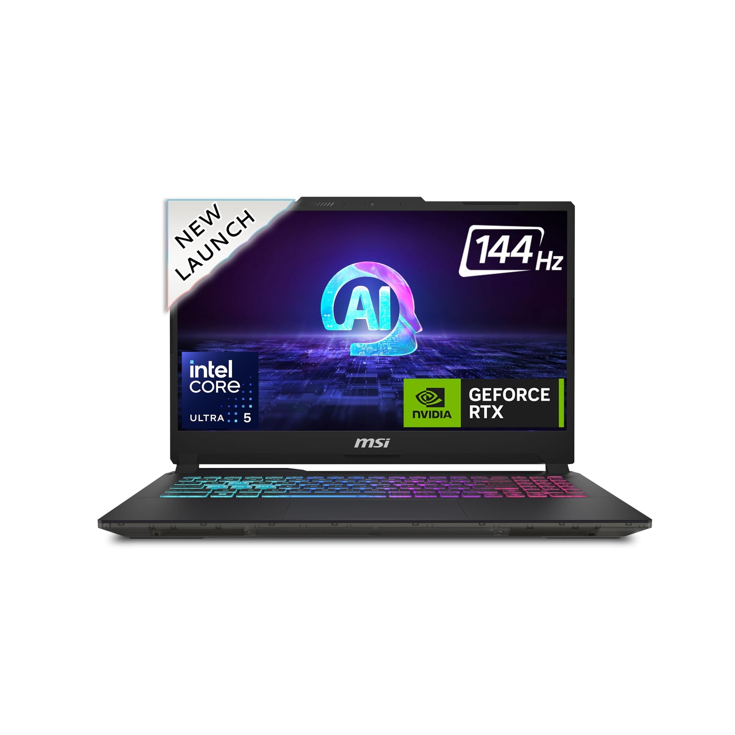 Cyborg 15 AI, Intel Core Ultra 5 125H, Built-in AI, 40CM Gaming Laptop(16GB/1TB NVMe SSD/Windows 11 Home/NVIDIA GeForce RTX 4050, GDDR6 6GB/Translucent Black/1.9Kg), A1VEK-051IN