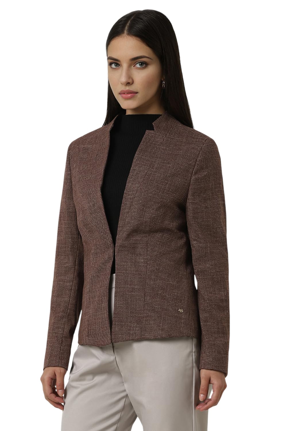 Van Heusen Women's Blazer (VWBZFRGFU85046_Brown