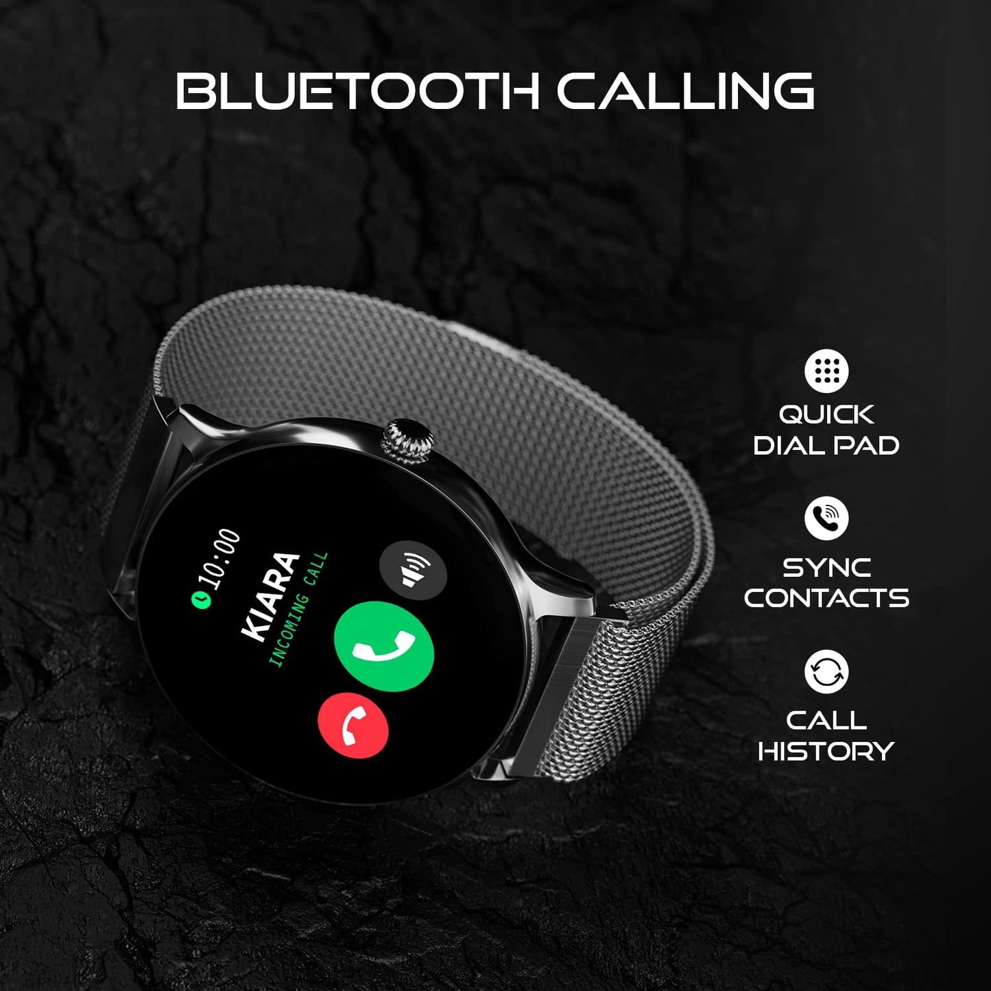 Fire-Boltt Phoenix Ultra Smart Watch 1.39” HD Display, Bluetooth Calling, AI Voice Assistant, 120 Sports Modes, IP67 Waterproof, SpO2 Monitor, Smart Watch for Man & Woman- Silver SS
