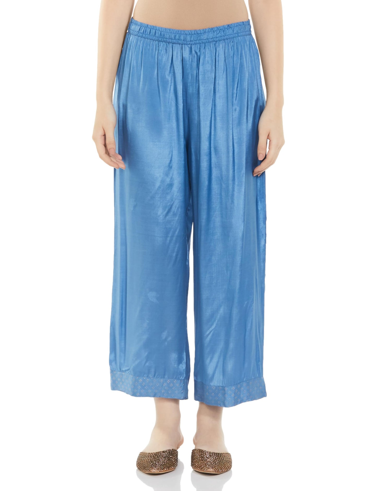 Biba Women's Net Kurta Sets (SKDHVYOCWR10471AW24LTBLU_Blue