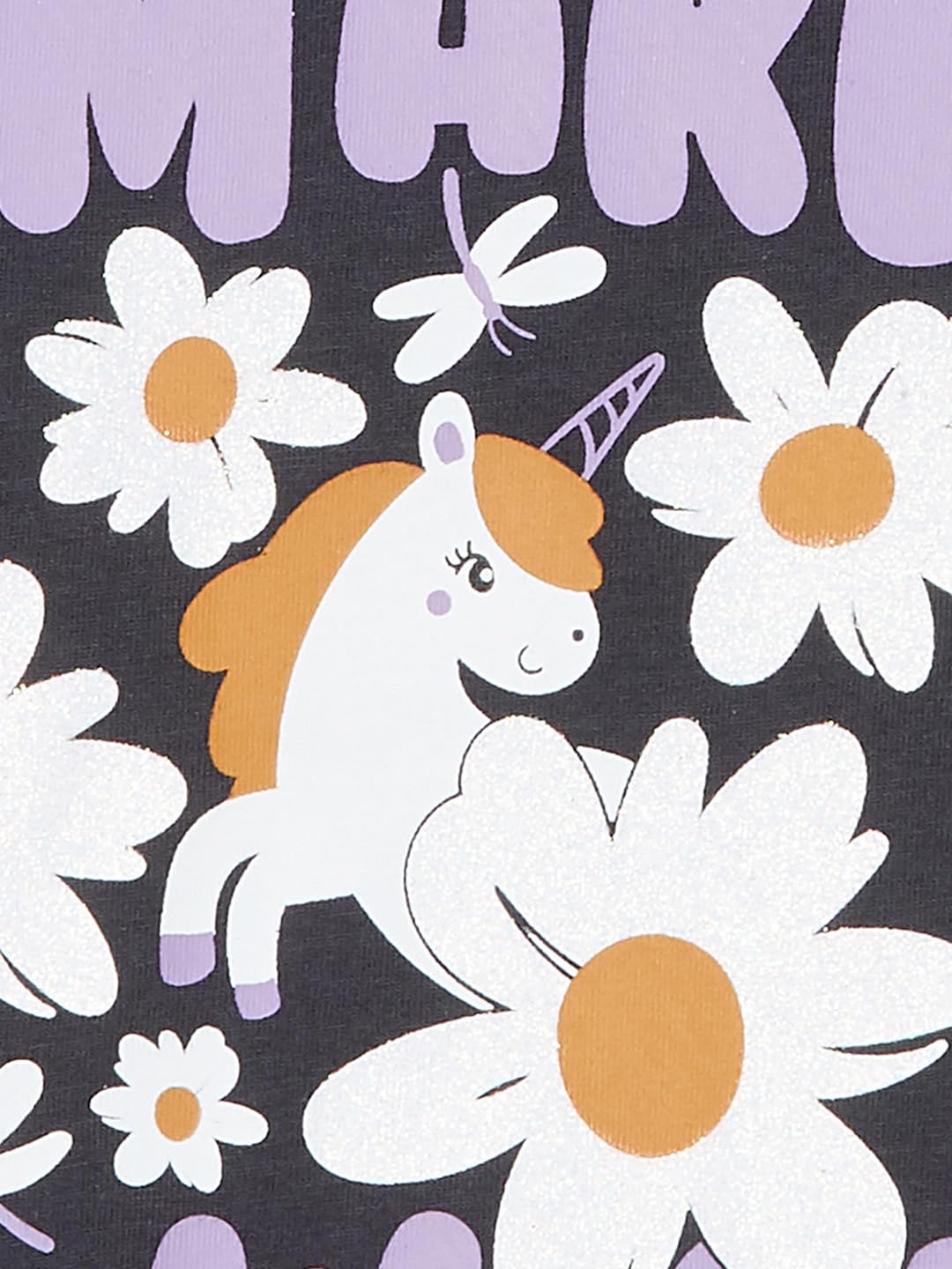 Max Girl's Regular Fit T-Shirt (M24CBT06_Charcoal_2-3Y