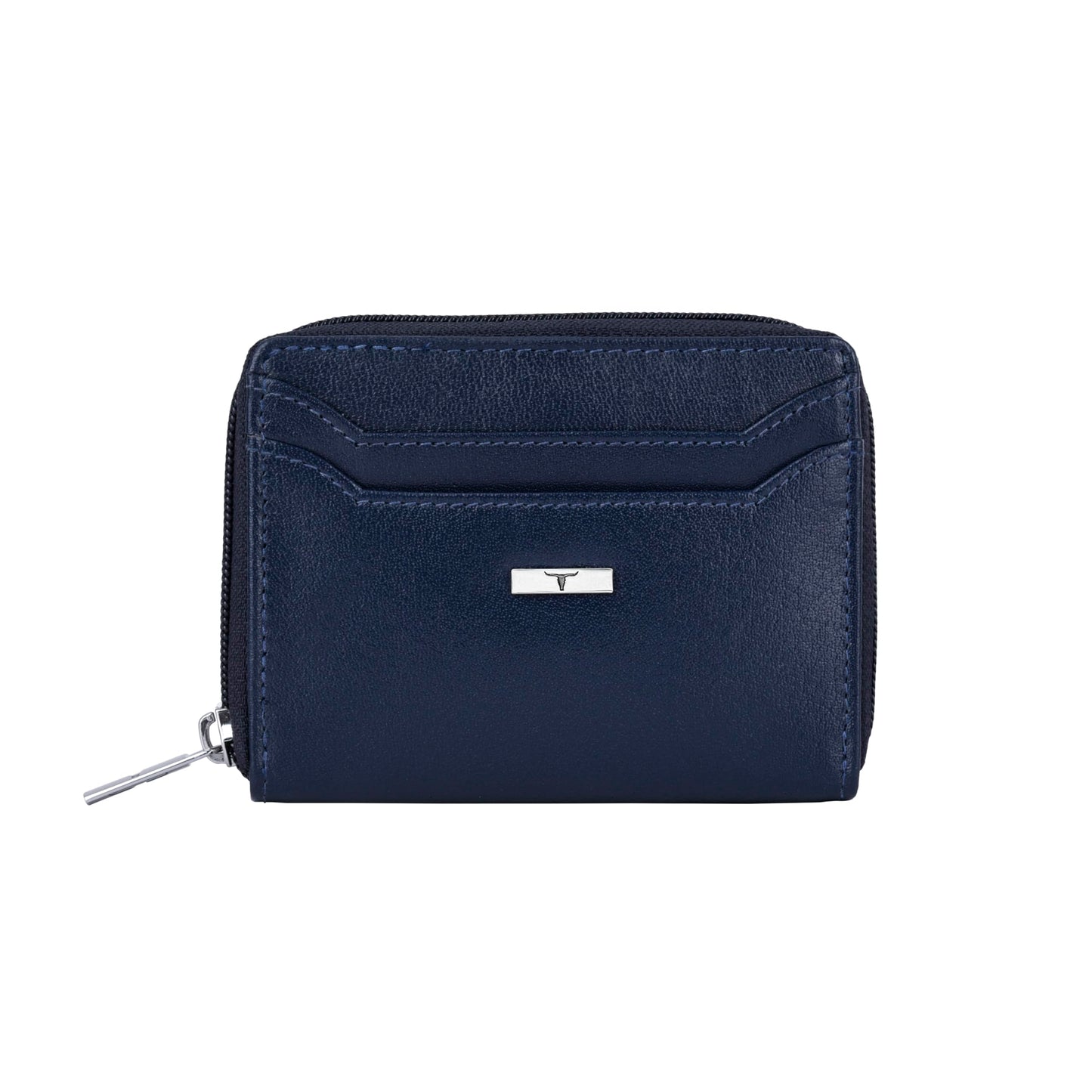 URBAN FOREST Claire Aniline Blue Leather Wallet for Women