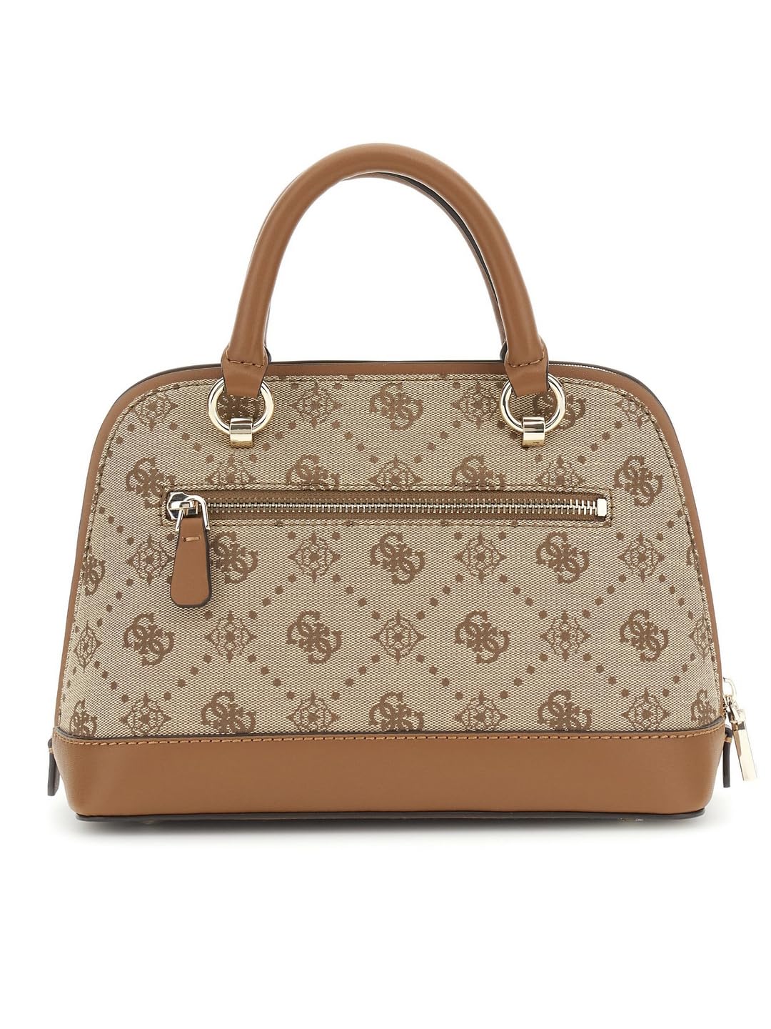 GUESS Latte Logo Printed Neda Dome Satchel Bag