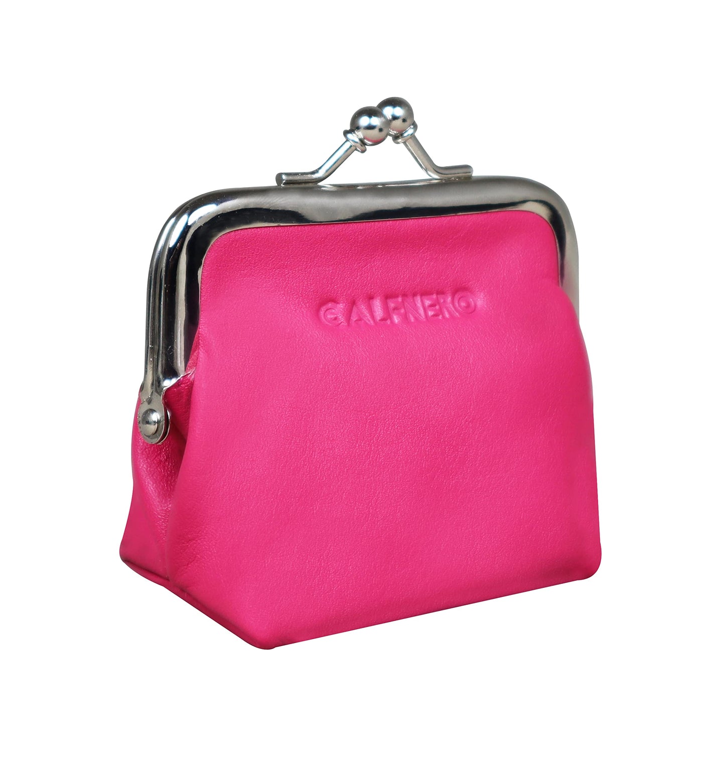 Calfnero Genuine Leather Women's Coin Wallet (Dk-Pink)