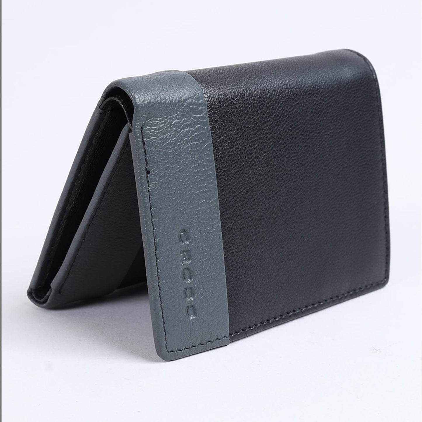 Cross Black Stone Zorzy-Trifold Leather Coin Wallet for Men | 6 Card Slots |2 Slip in Pocket & 1 Full Length Currency Compartments