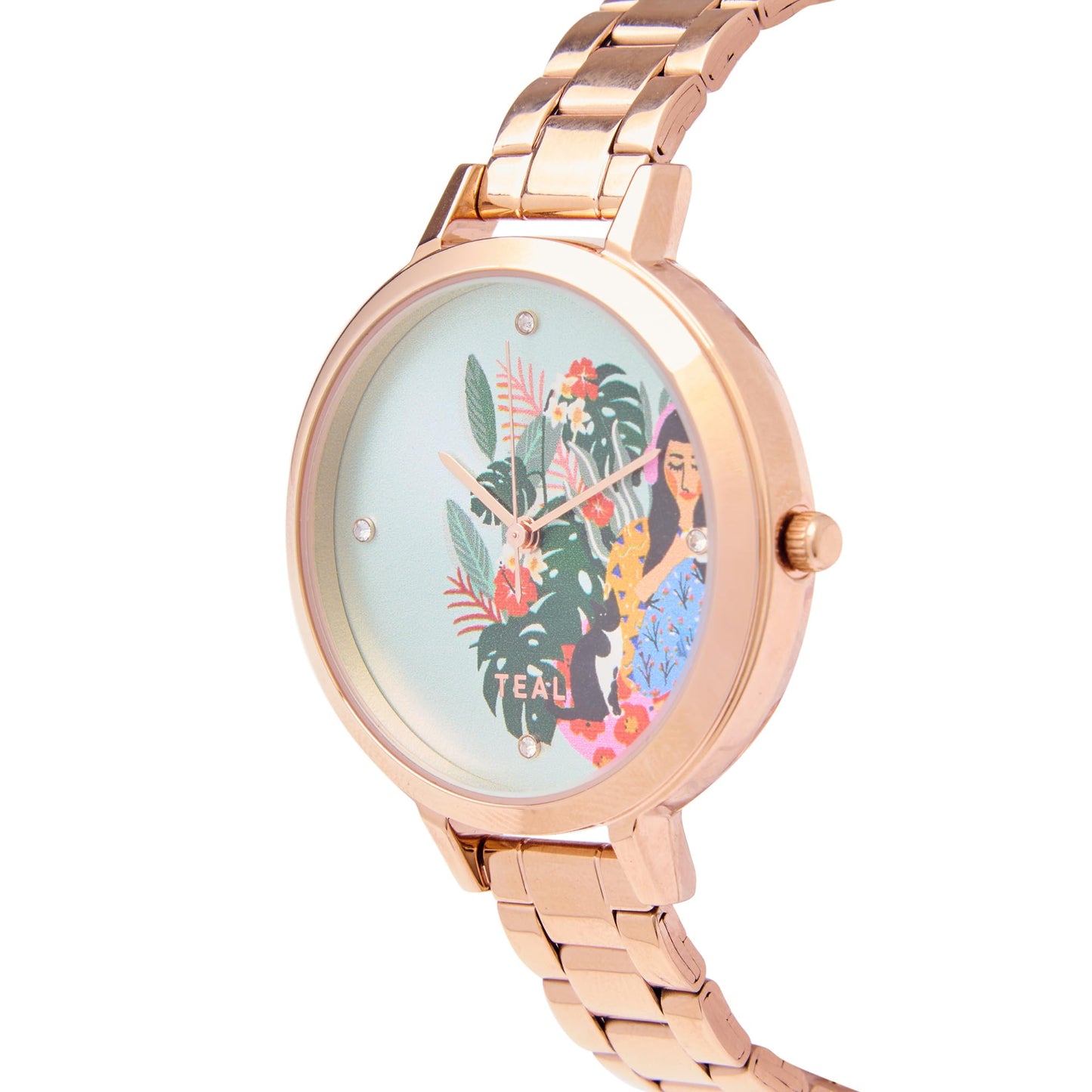 TEAL BY CHUMBAK Round Dial Analog Hand Watch for Women, Gifts for Women/Girls/Ladies, Stylish Fashion Watch for Casual/Work