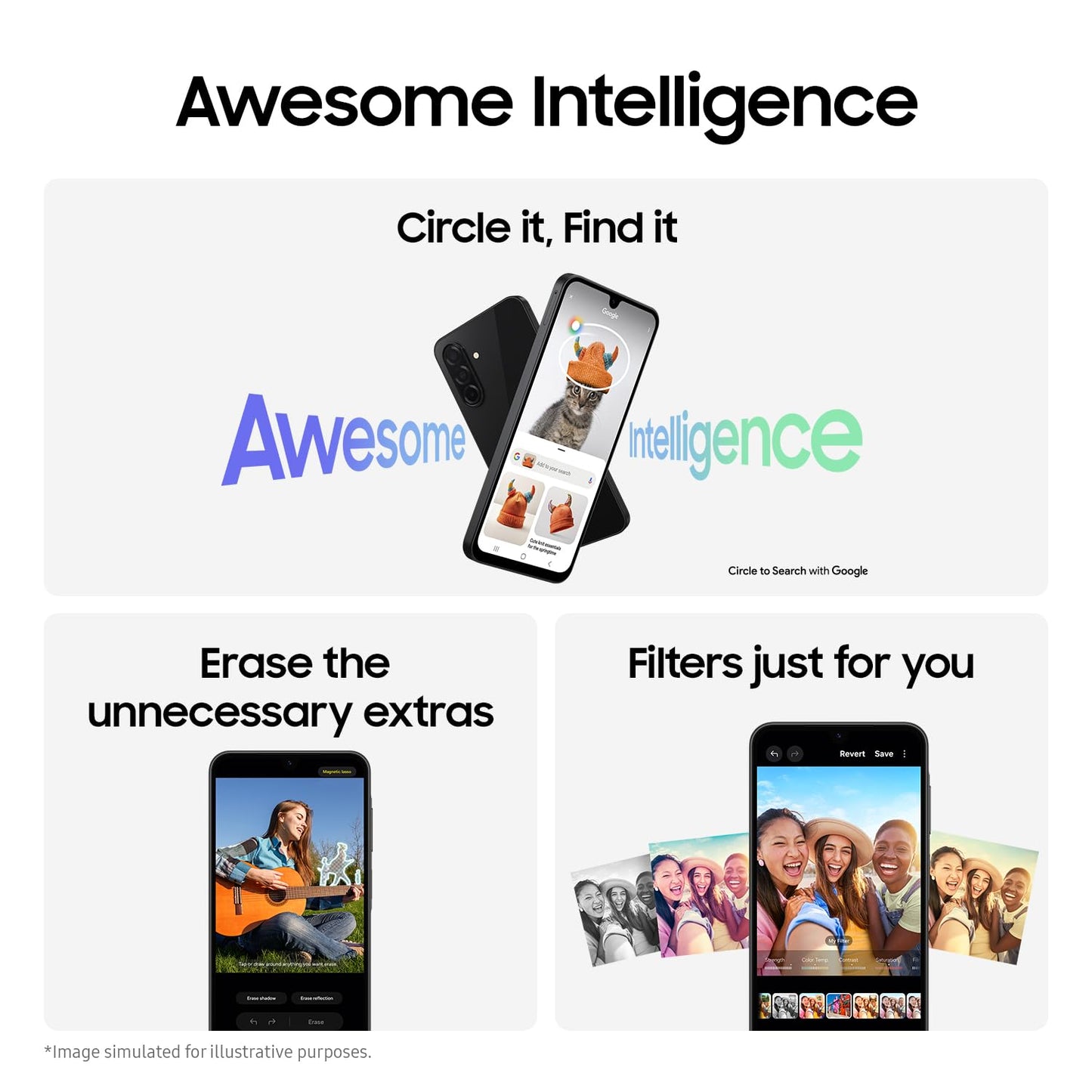 Samsung Galaxy A26 5G (Awesome Mint, 8GB, 128GB) | Awesome Intelligence: Circle to Search, Intelligent Editing | Awesome 50MP Triple Camera | IP67