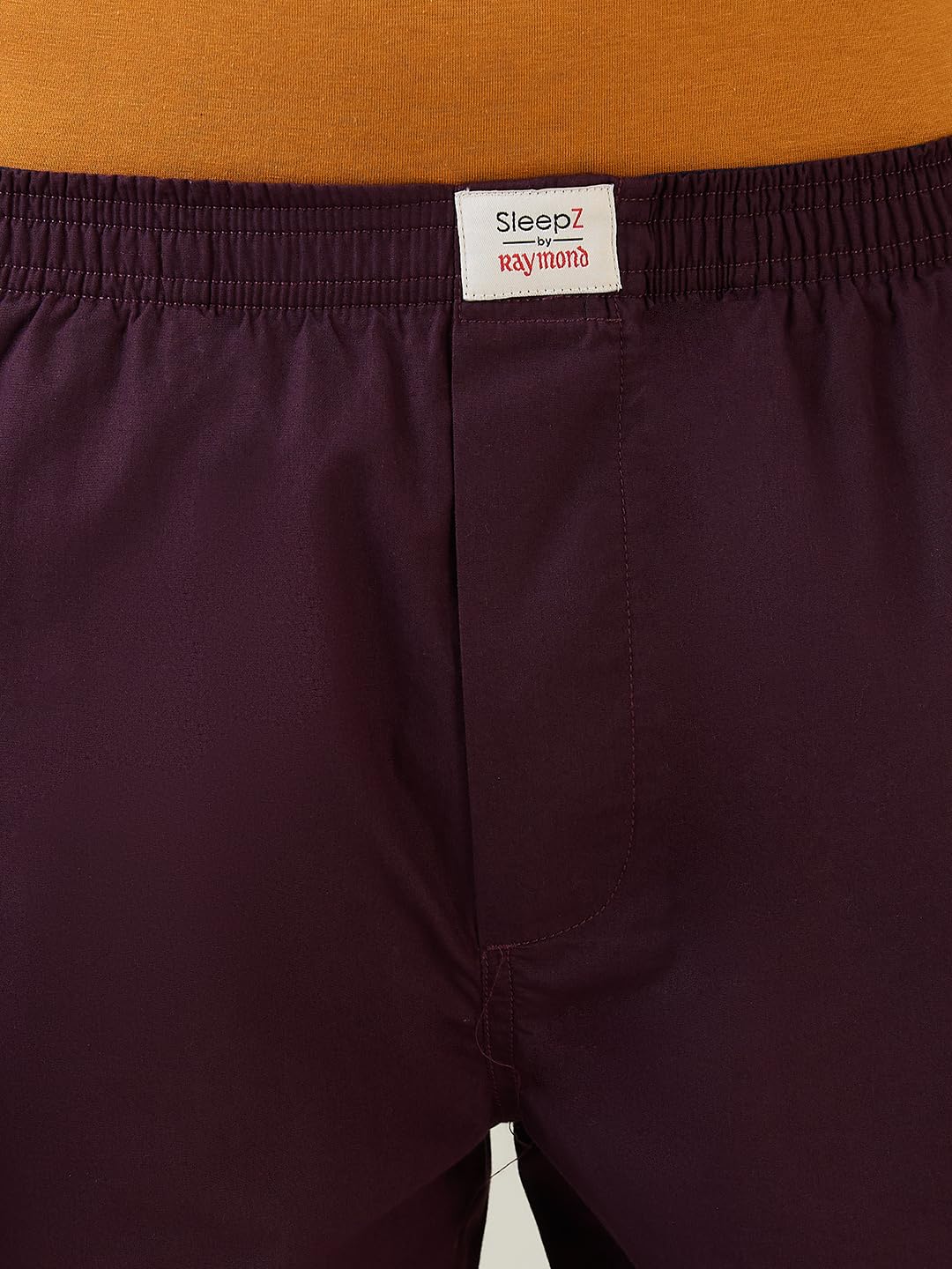 Raymond SleepZ Men Regular Fit Solid Pattern Pure Cotton Pyjama Dark Maroon