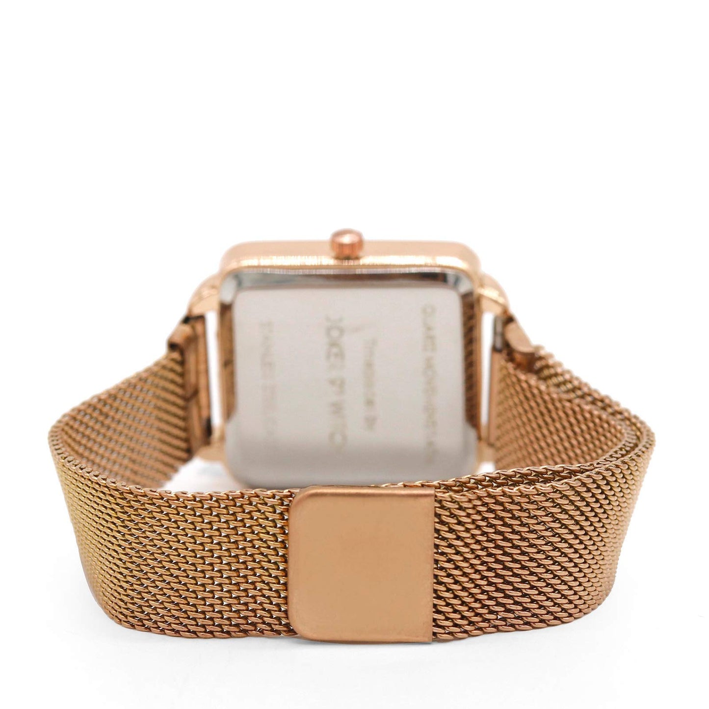 Joker & Witch Stainless Steel Firefly Rosegold Analog Watch Bracelet Set for Women, Black Dial, Rose Gold Band