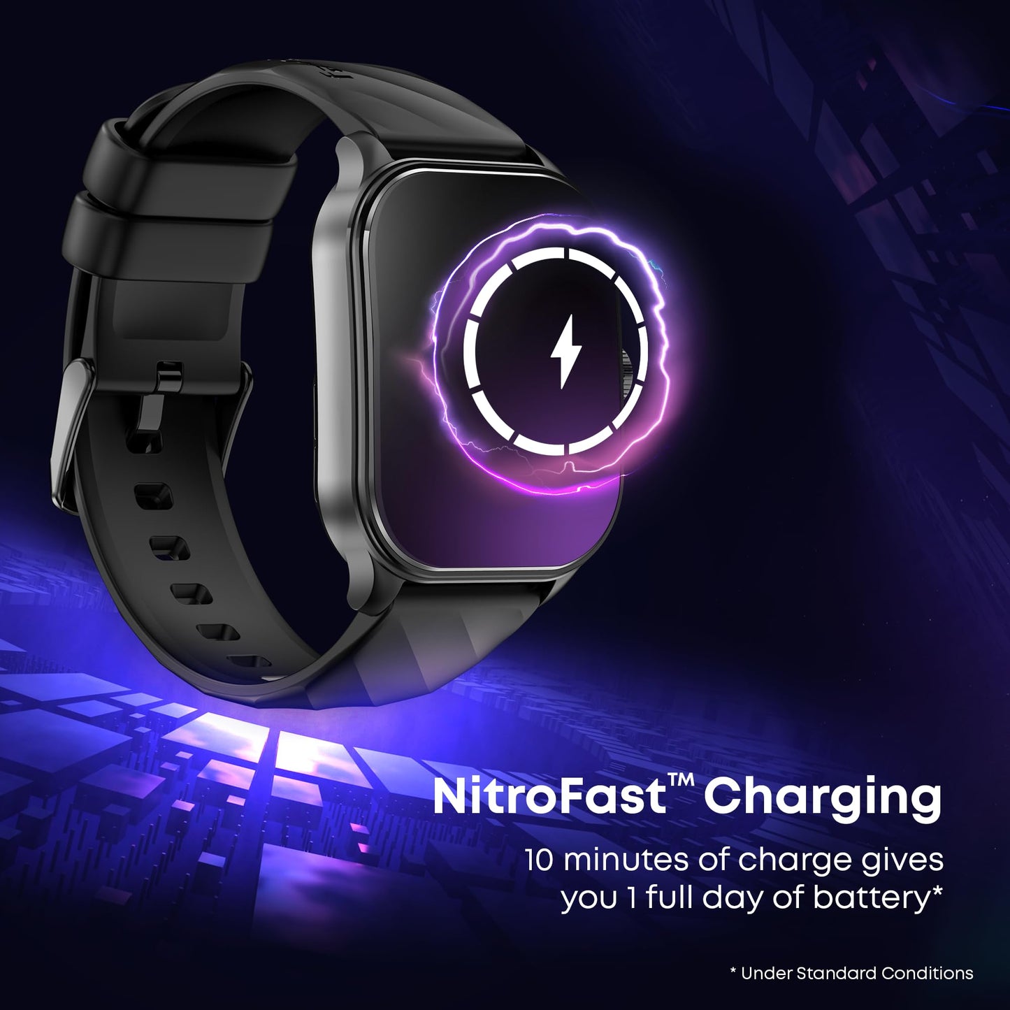 Fastrack Limitless FS2 Pro 1.96" AMOLED Smart Watch with BT Calling, AI Voice Assistant, 100+ Sports Modes, 5-Day Battery, Fast Charge, Health Tracking, – Smartwatch for Men & Women (Black)