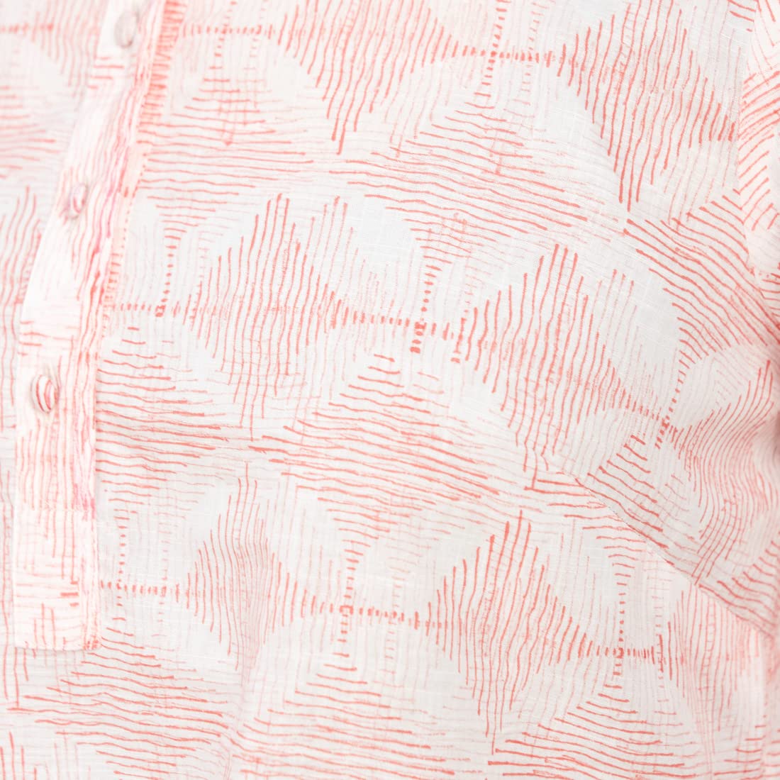 Fabindia Women's Cotton Printed Regular Kurta Knee Length (1029119WHITE_White,Red