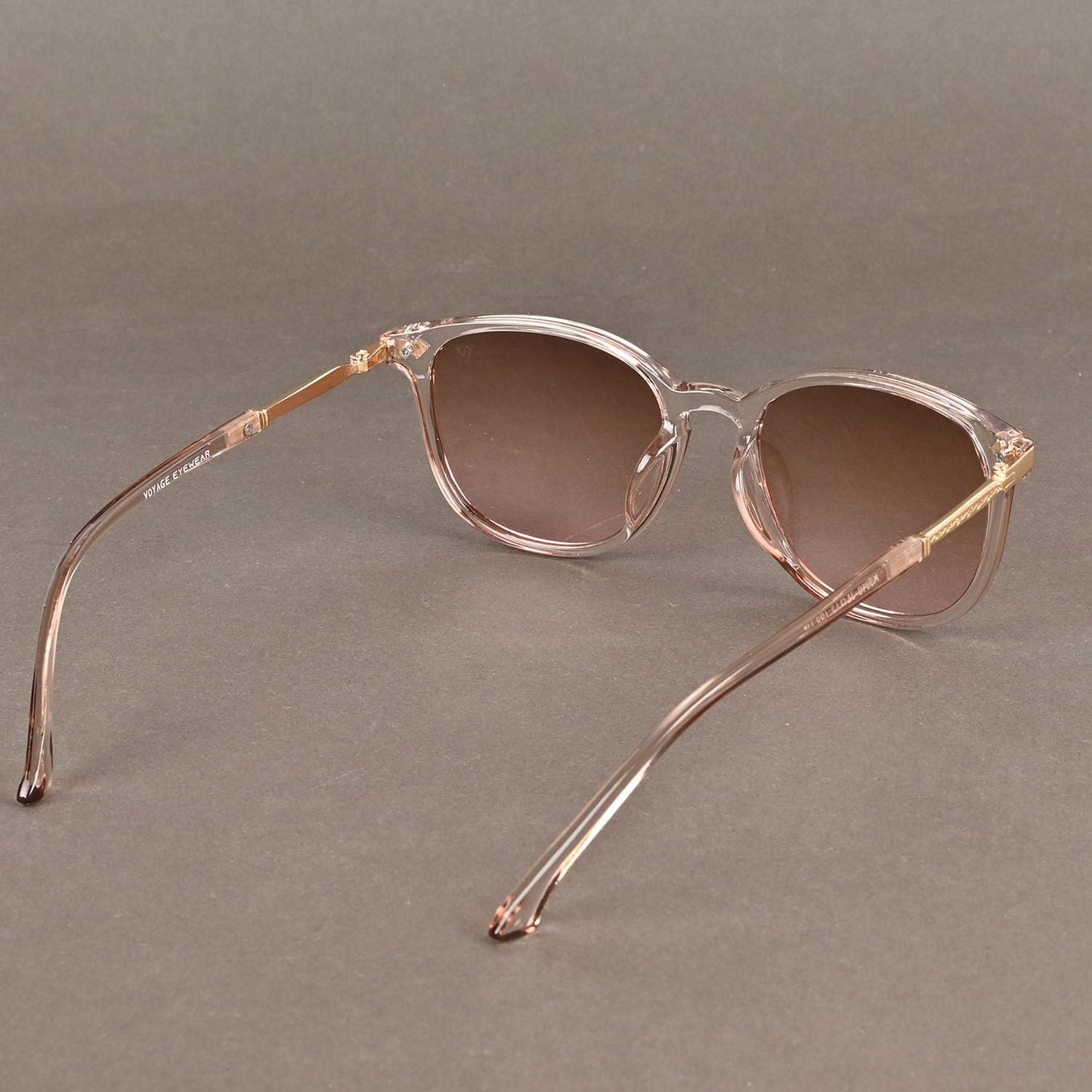 Voyage UV Protected Rectangular Women Sunglasses - (A3046MG3181 | Brown & Pink Lens | Black Frame)