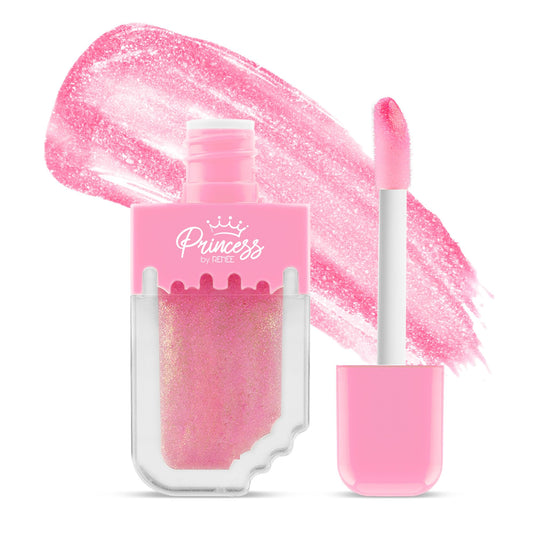 Princess By RENEE Sugar Sparkles Colour Changing Lip Gloss | For Pre-Teens | PH-Activated | Lightweight | Non-sticky & Non-Drying Formula with Shimmery Effect | For Soft & Supple Lips | Vitamin E Infused | 4 Ml