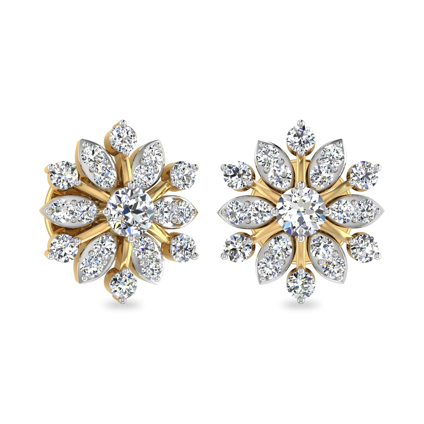 PC Jeweller The Bellatrix 18Kt Yellow Gold & Diamond Earring For Women