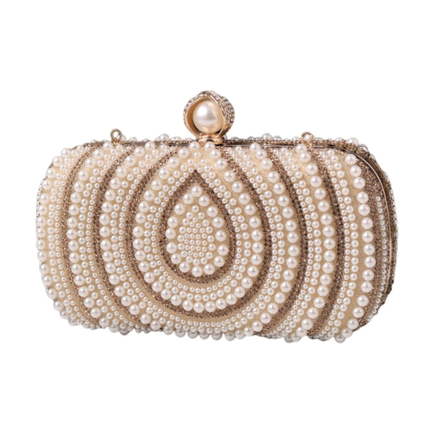 Enakshi® Evening Handbag Cocktail Lady Clutch Wallet Handbag with Chain Pearl Handbag beige|Clothing, Shoes & Accessories | Womens Handbags & Bags