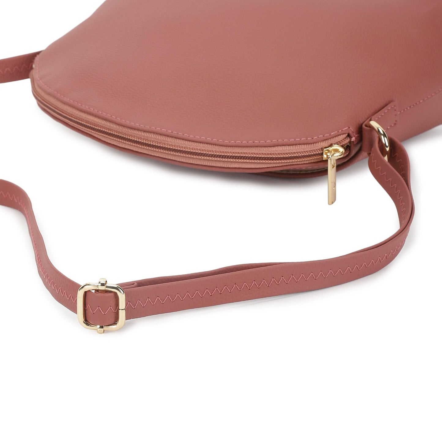 Fastrack Trendy Sling Bag With Adjustable Strap | Faux-Leather Women's Handbags | Sling For Casual Carry, Peach