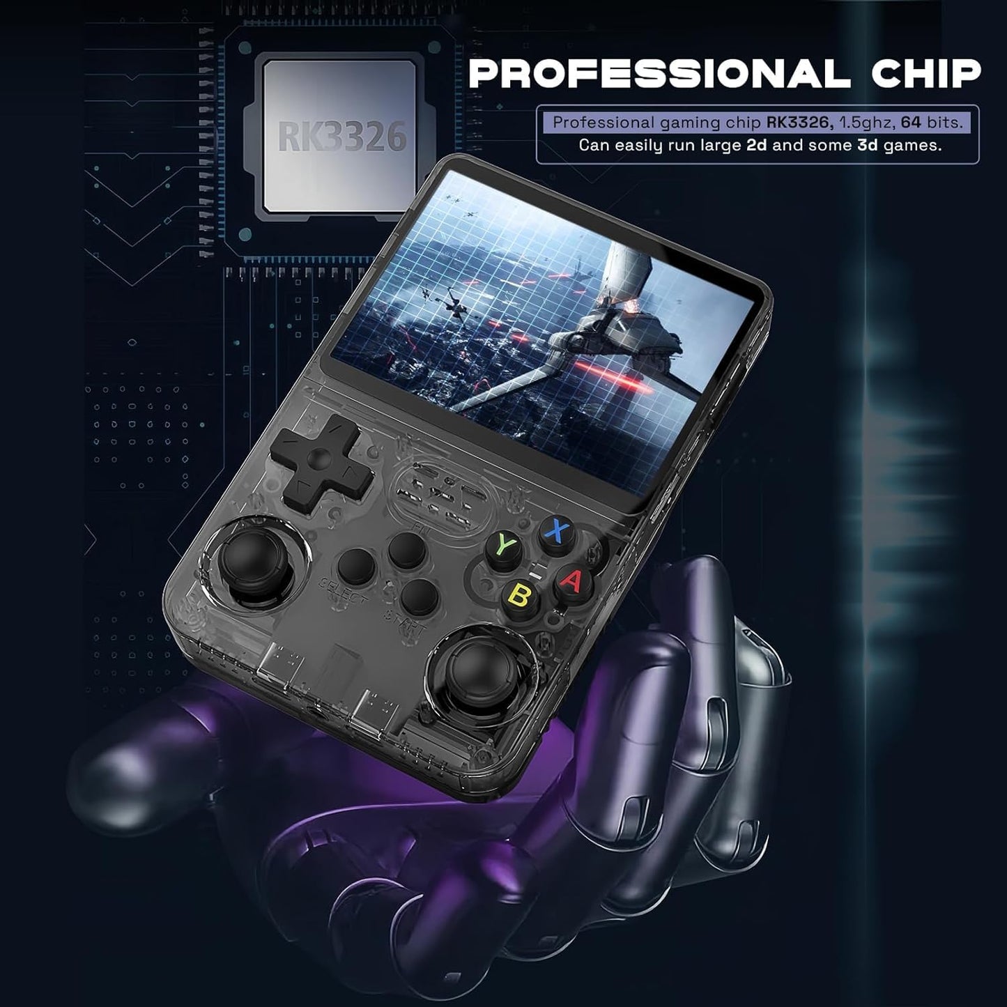 New World R36S Retro Handheld Video Game Console 3.5 inch Retro Handheld Video Games Consoles Built-in Rechargeable Battery Portable Style Hand Held Game Consoles