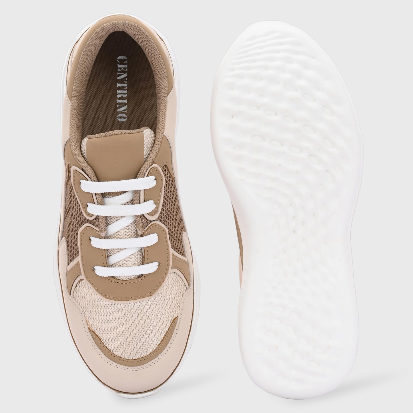 Centrino Women Casual Sneaker | Ultra Soft Cushion | Trendy & Lightweight Design | Low Top Flat Sole | Colorblock Sneakers | White Sneakers Girl Shoes 7622-4