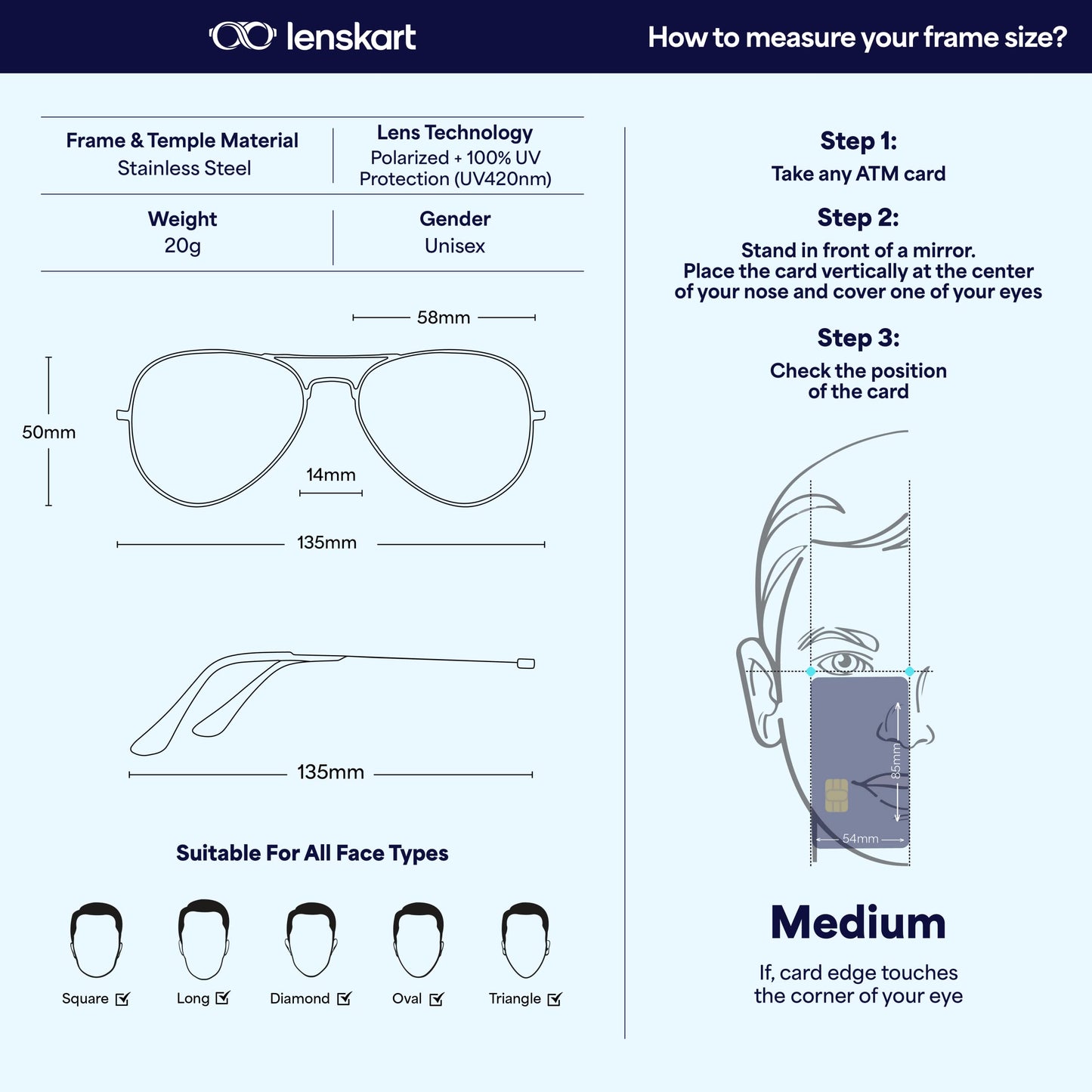 Vincent Chase By Lenskart | Full Rim Aviator Branded Latest and Stylish Sunglasses | Polarized and 100% UV Protected | Men & Women | Medium | VC 5158/P