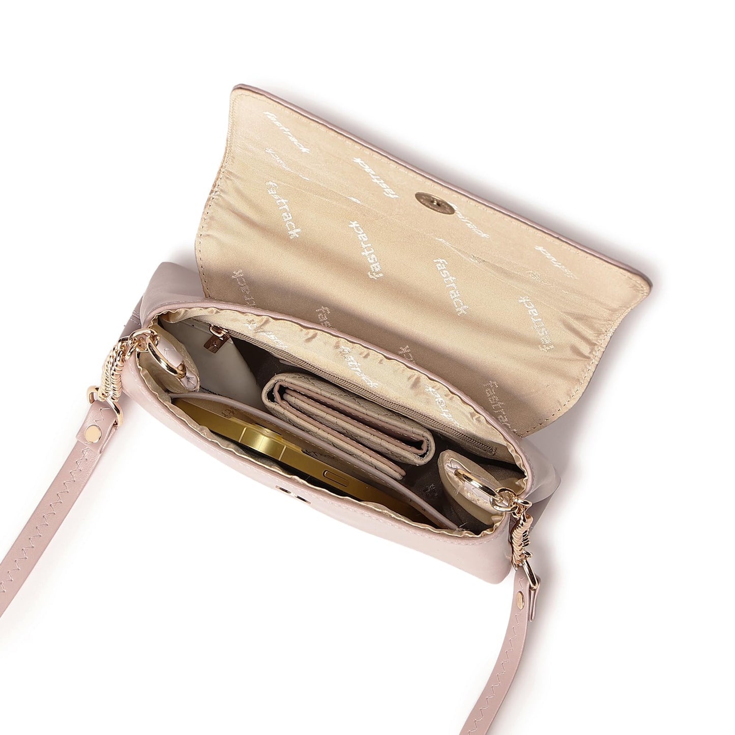 Fastrack Structured Sling Bag for Women, Girls & Ladies | Stylish Trendy Sling Bag | Sling for Casual Carry | Ladies Purse Handbag