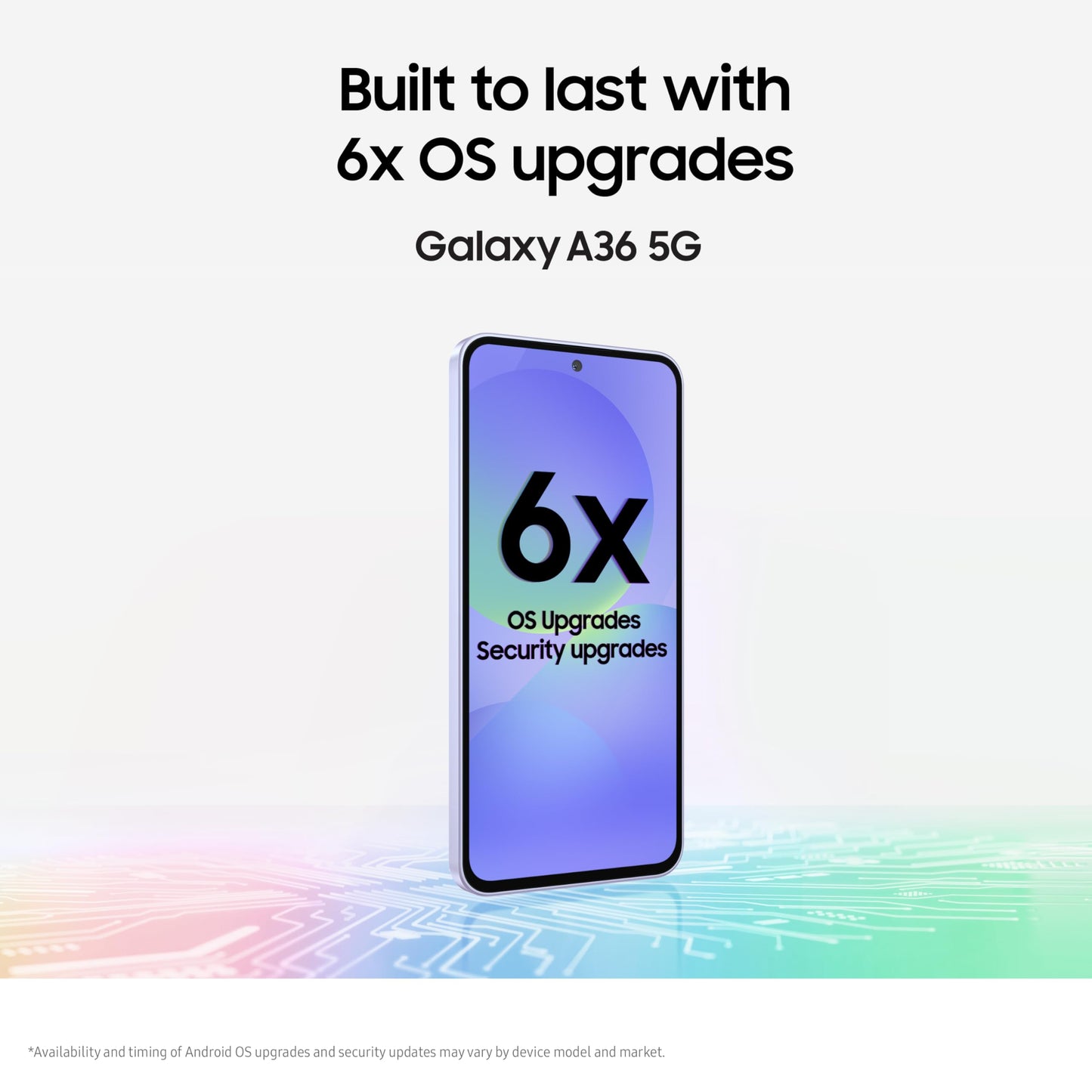 Samsung Galaxy A36 5G (Awesome Lavender, 8GB, 128GB) | Awesome Intelligence: Circle to Search, Intelligent Editing | Awesome 4nm Snapdragon Processor | Flagship Grade Selfie Camera