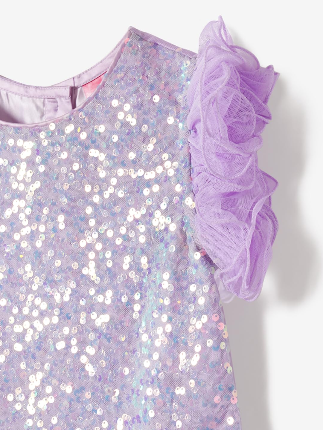 Nautinati Girls Embellished Party Dress| Cotton | Age 4-8 Years Purple