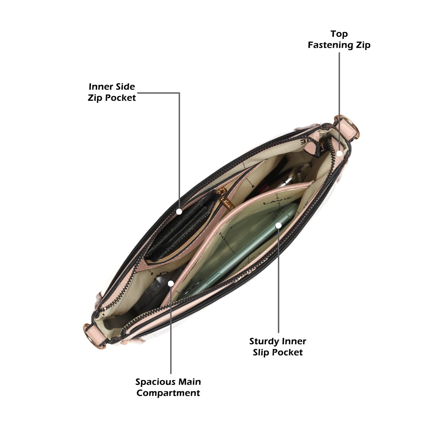 Lavie Woman's Cosmo Hobo Handbag | Ladies Purse Handbags