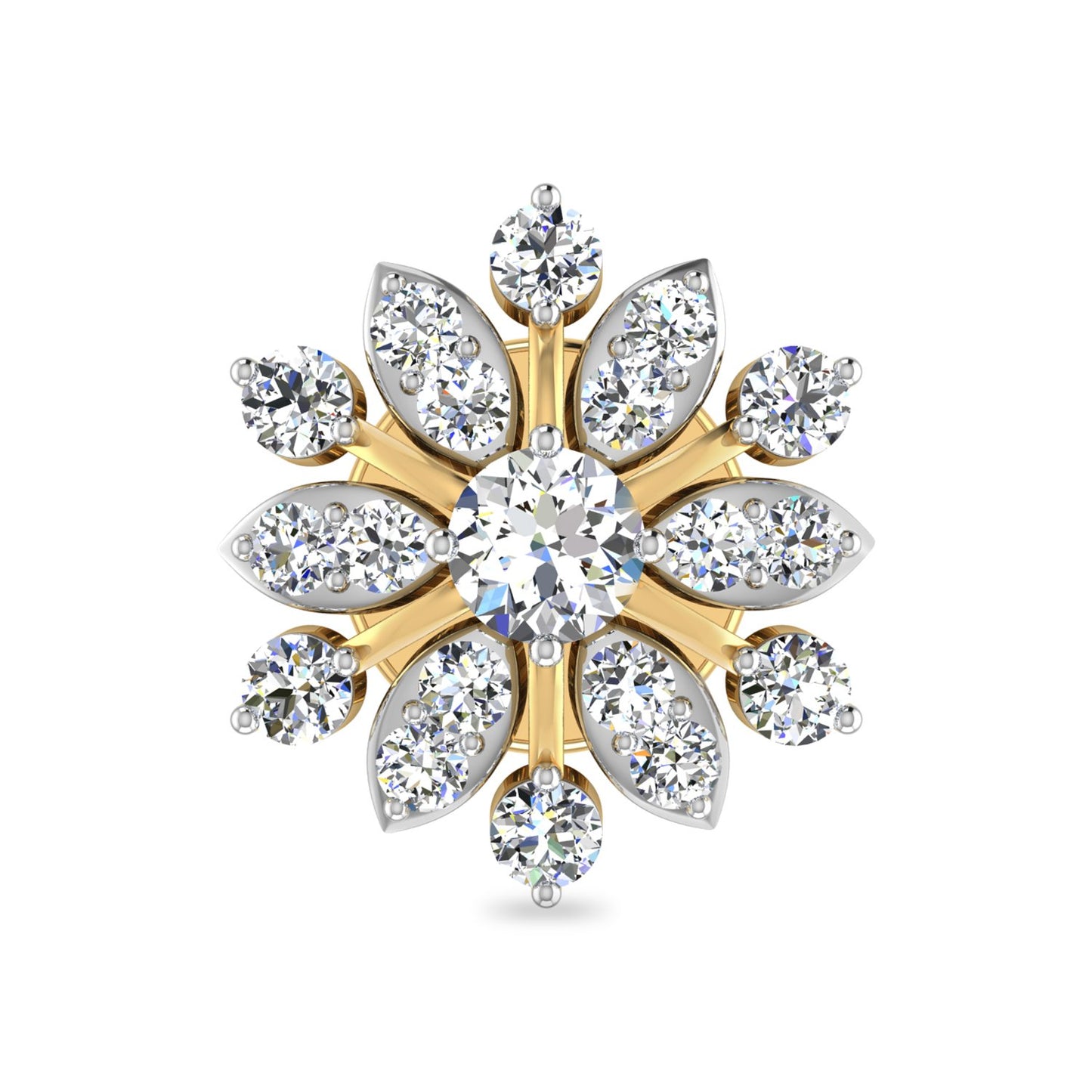 PC Jeweller The Bellatrix 18Kt Yellow Gold & Diamond Earring For Women