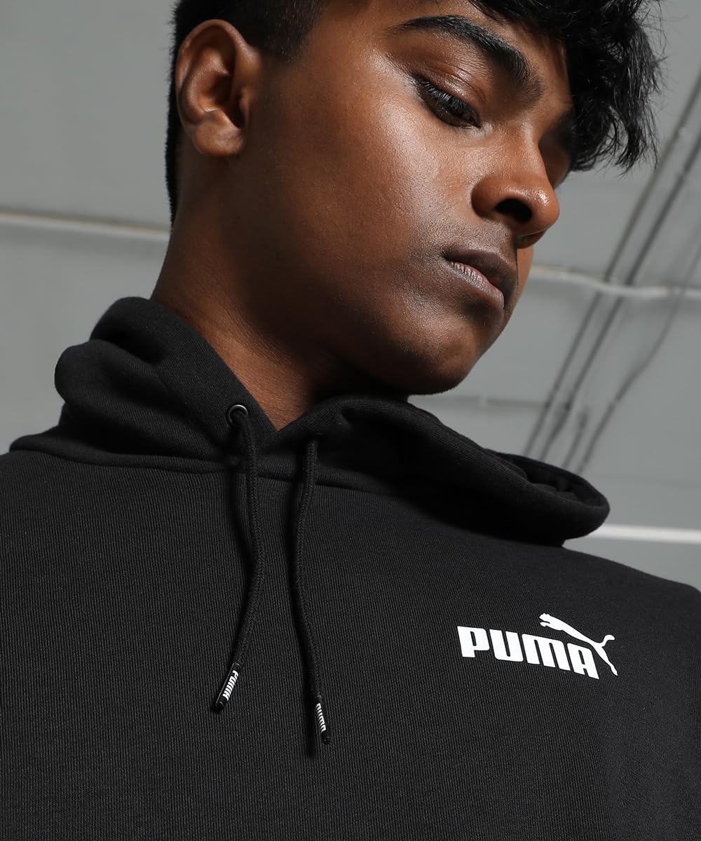 Puma Men's Cotton Hooded Neck Regular Fit Sweatshirt (687265_Black (X_Large)