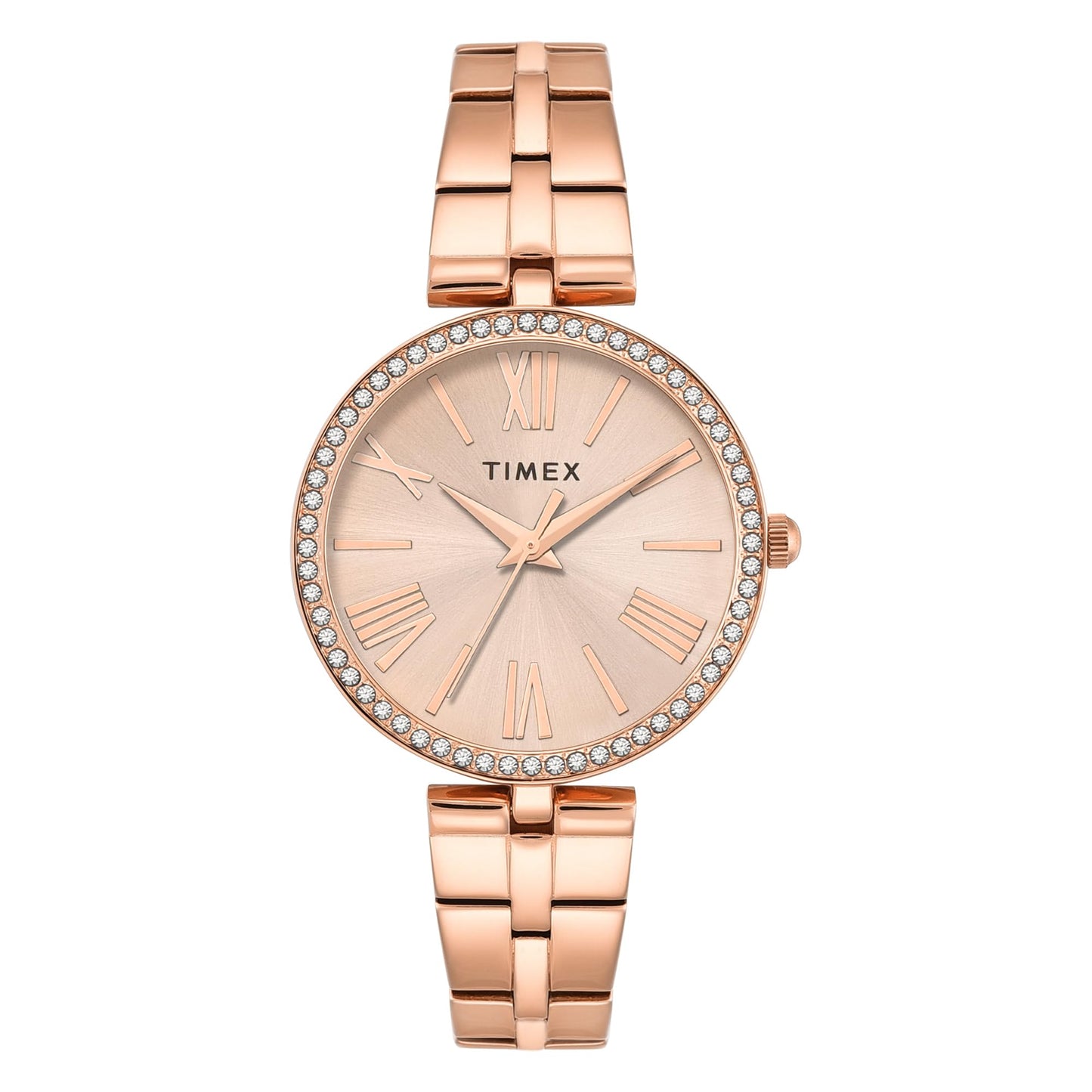 TIMEX Rose Gold Round Dial Analog Women's Watch - TWEL22502