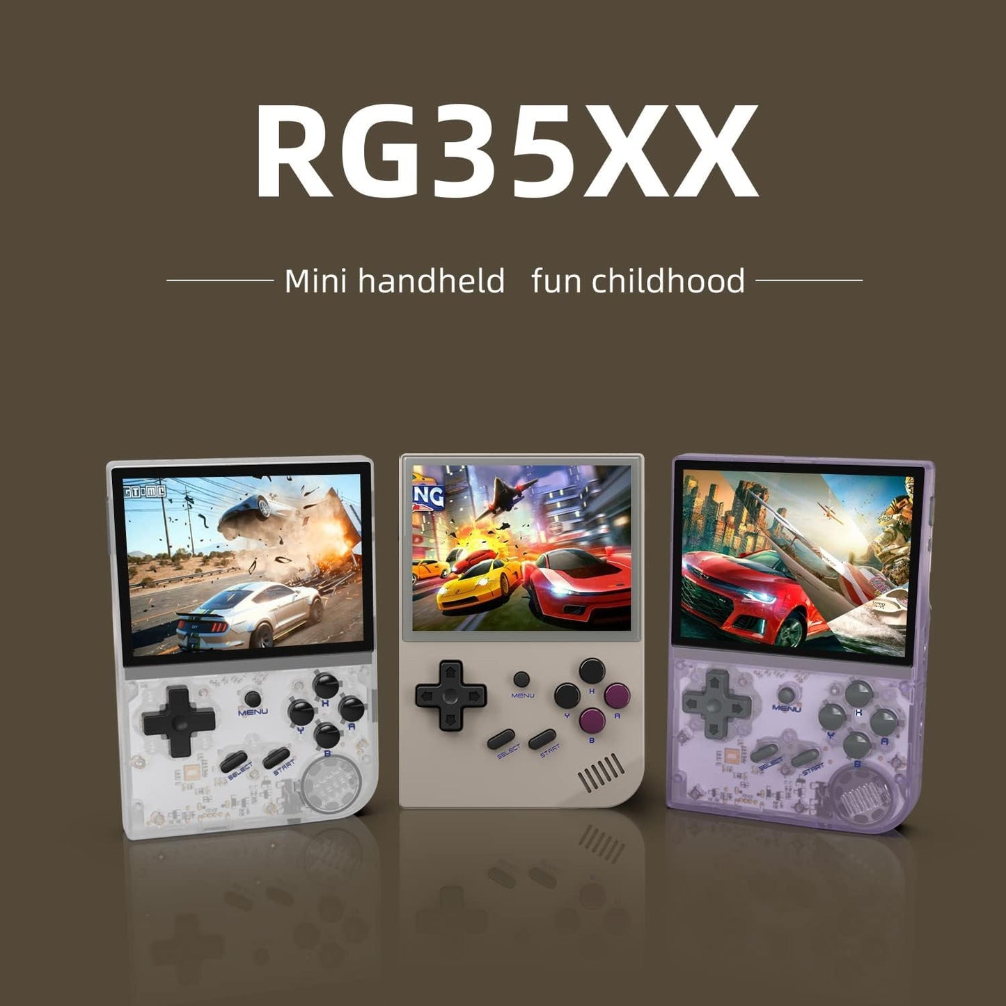 New World RG35XX Handheld Game Console ,System Linux 3.5 Inch IPS Screen Built-in 64G TF Card 6831 Classic Games Support HDMI TV Output