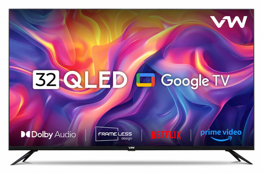 VW 80 cm (32 inches) Pro Series HD Ready Smart QLED Google TV VW32GQ1 (Black)