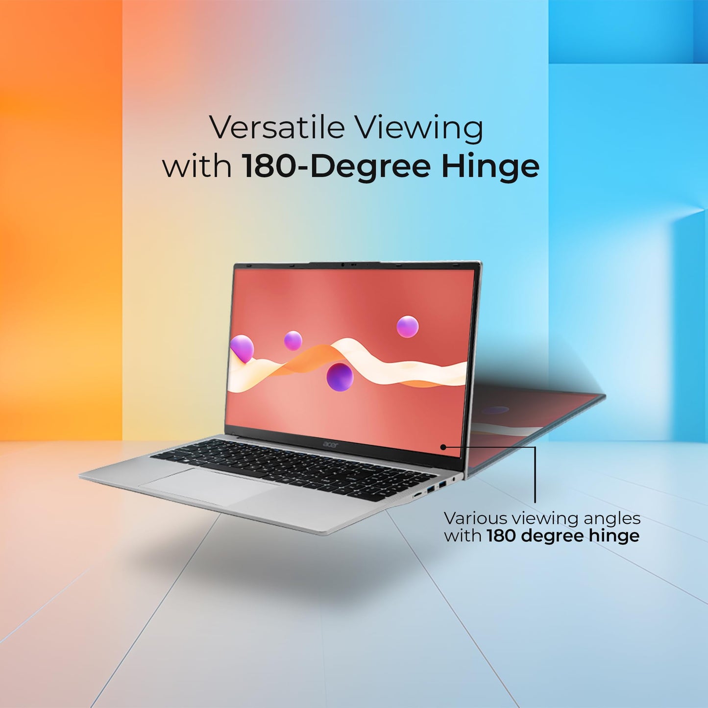 Acer [SmartChoice Aspire 3 Laptop Intel Core Celeron N4500 Processor Laptop (8 GB LPDDR4X SDRAM/512 GB SSD/Win11 Home/38 WHR/HD Webcam) A325-45 with 39.63 cm (15.6") HD Display, Pure Silver, 1.5 KG