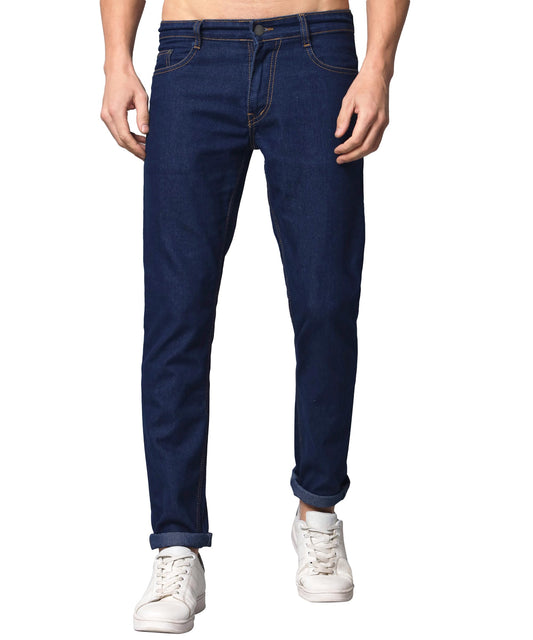STUDIO NEXX Slim Fit Cotton Lycra Blend Raw Blue Jeans - VISTA1_RAWBLUE_38