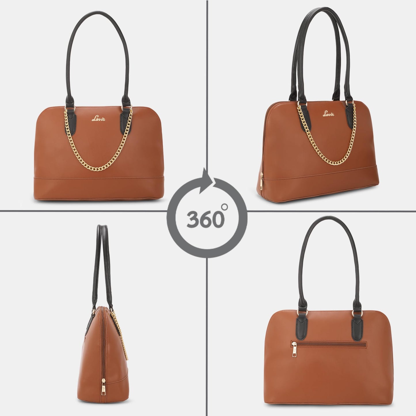 Lavie Women's Camilla Chain Medium Dome Satchel Bag | Satchel Handbag for Work | Ladies Purse | Stylish Shoulder Bag | Gift for Women