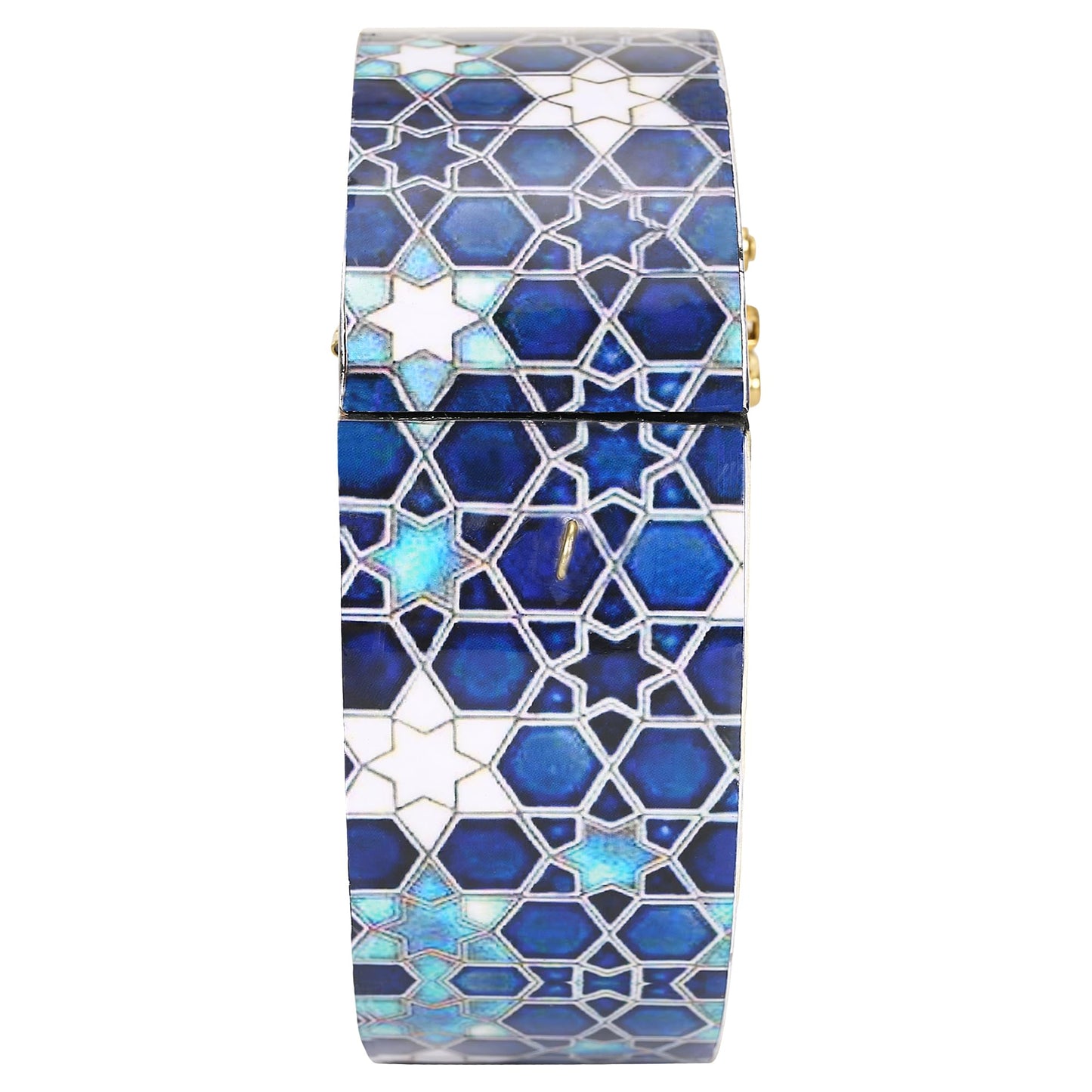 Trend Overseas Women's Wooden Printed Round Ethnic Clutch Bag/Bridal Purse/Handbag_Crossbody Sling Bags for Party (Print Design 4)