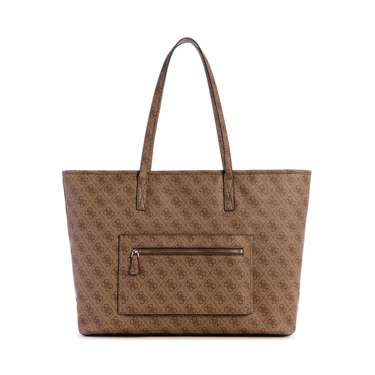 Guess Women's Latte Logo Printed Tote| Ladies Purse Handbags | Gift For Ladies