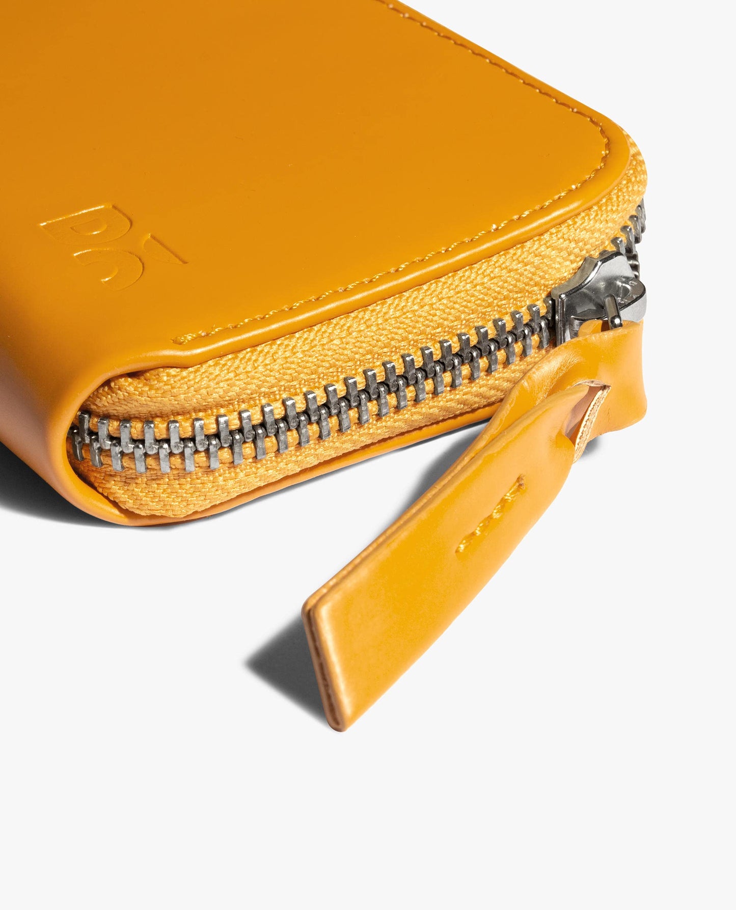 DailyObjects Chrome Yellow Zipper Slim Card & Coin Wallet | Made with Vegan Leather Material | Carefully Handcrafted | Coin Pocket
