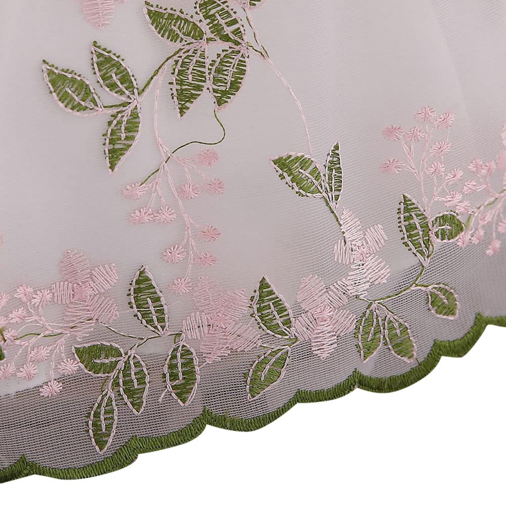 Hopscotch Girls Floral Applique Party Dress In Peach Color for Ages 3-4 Years