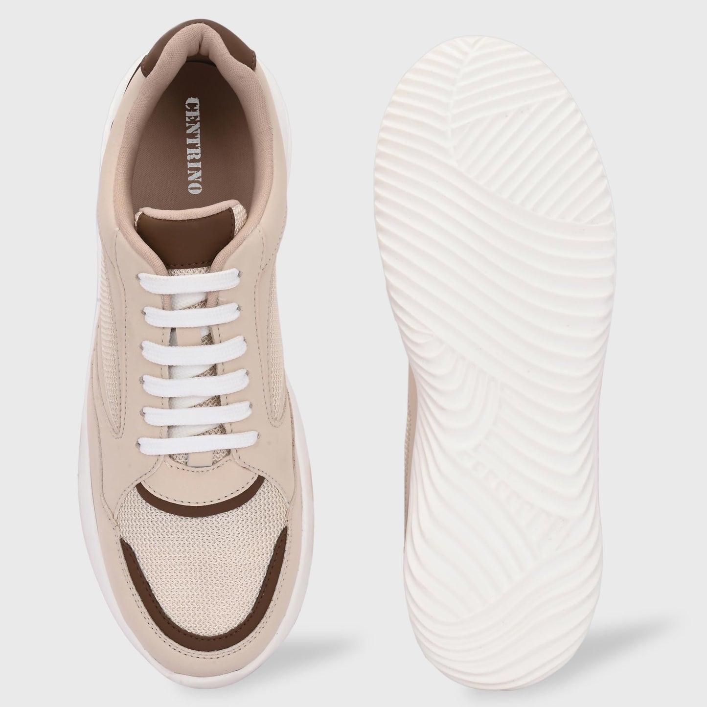 Centrino Women Casual Sneaker | Ultra Soft Cushion | Trendy & Lightweight Design | Low Top Flat Sole | Colorblock Sneakers | White Sneakers Girl Shoes 7620-11