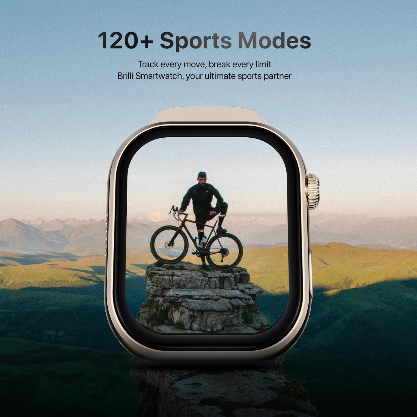 Fire-Boltt Brillia Smart Watch with 51.3mm (2.02 inch) AMOLED Display, Bluetooth Calling, SpO2, Heart Rate Monitoring, 120+ Sports Modes (Brillia, Beige)