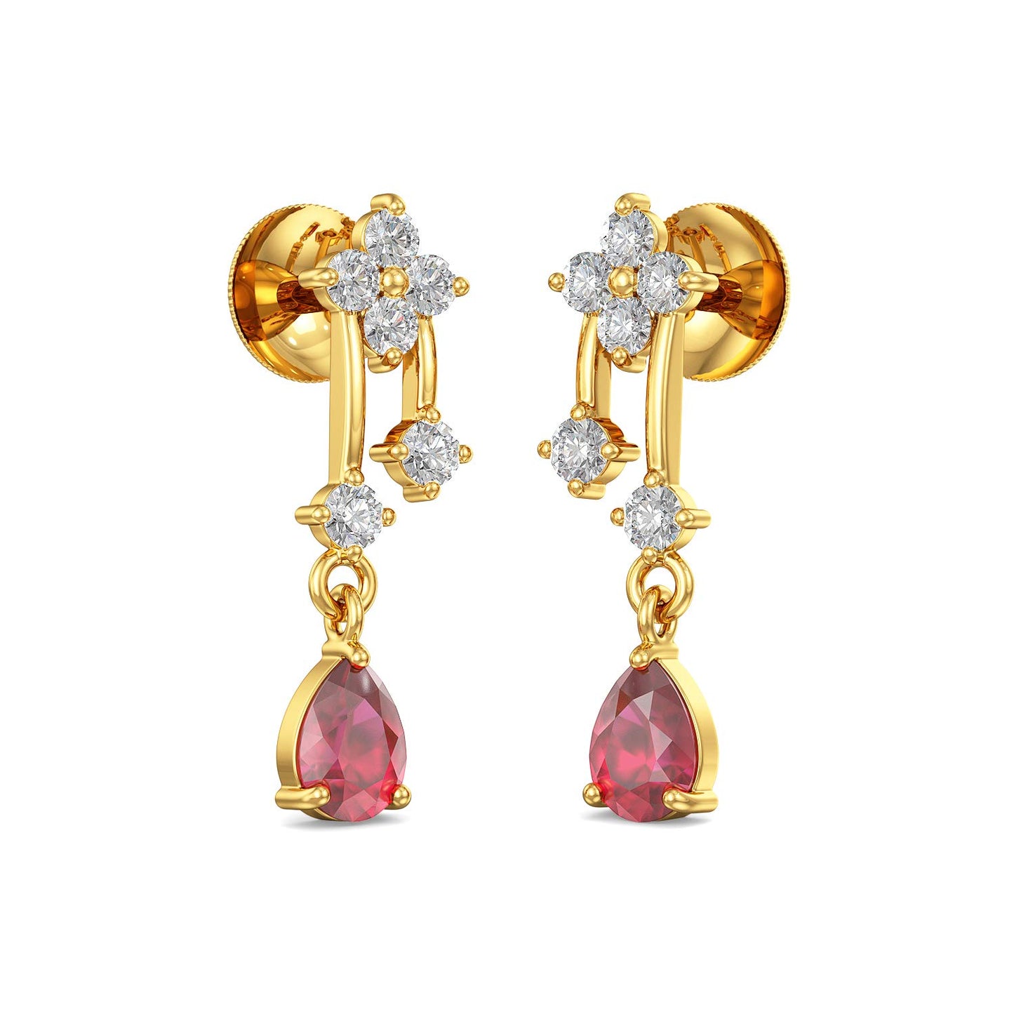 Joyalukkas Impress Collection 22k Yellow Gold Stud Earrings for Women