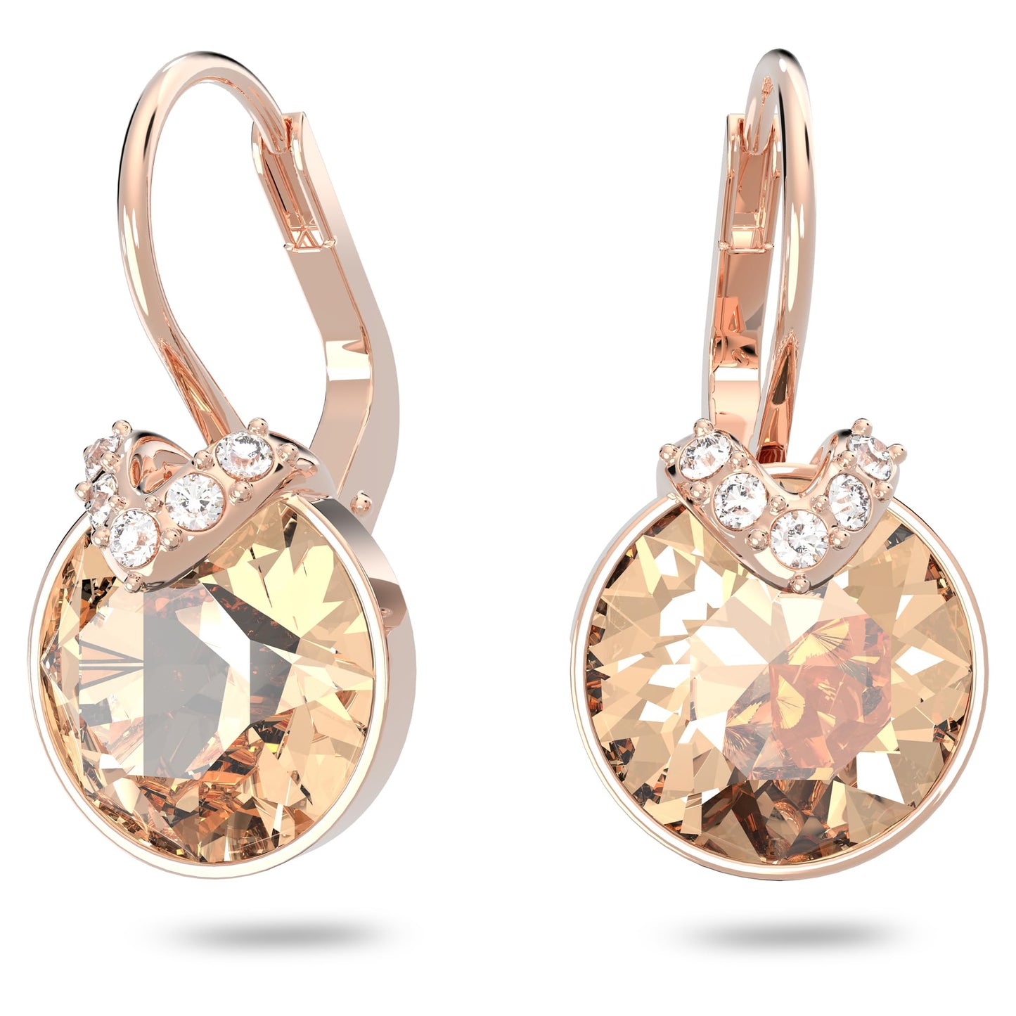 Swarovski Bella V Drop Earrings, One Size, Crystals, Rose Gold Tone Plating, Crystal
