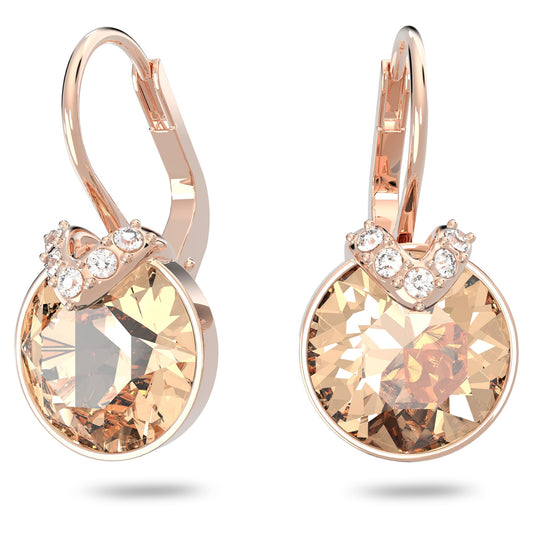 Swarovski Bella V Drop Earrings, One Size, Crystals, Rose Gold Tone Plating, Crystal